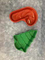 candy cane & tree cake pan set