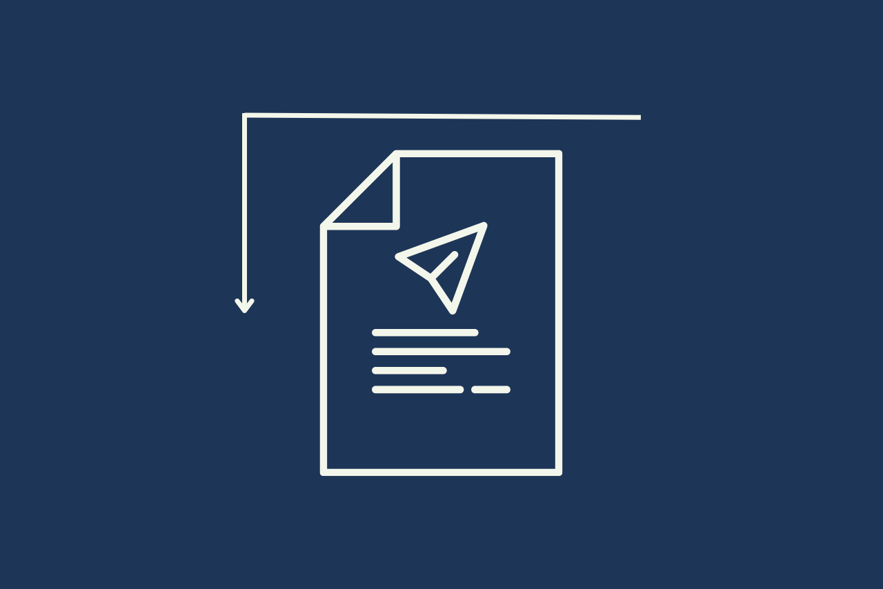 email with arrow