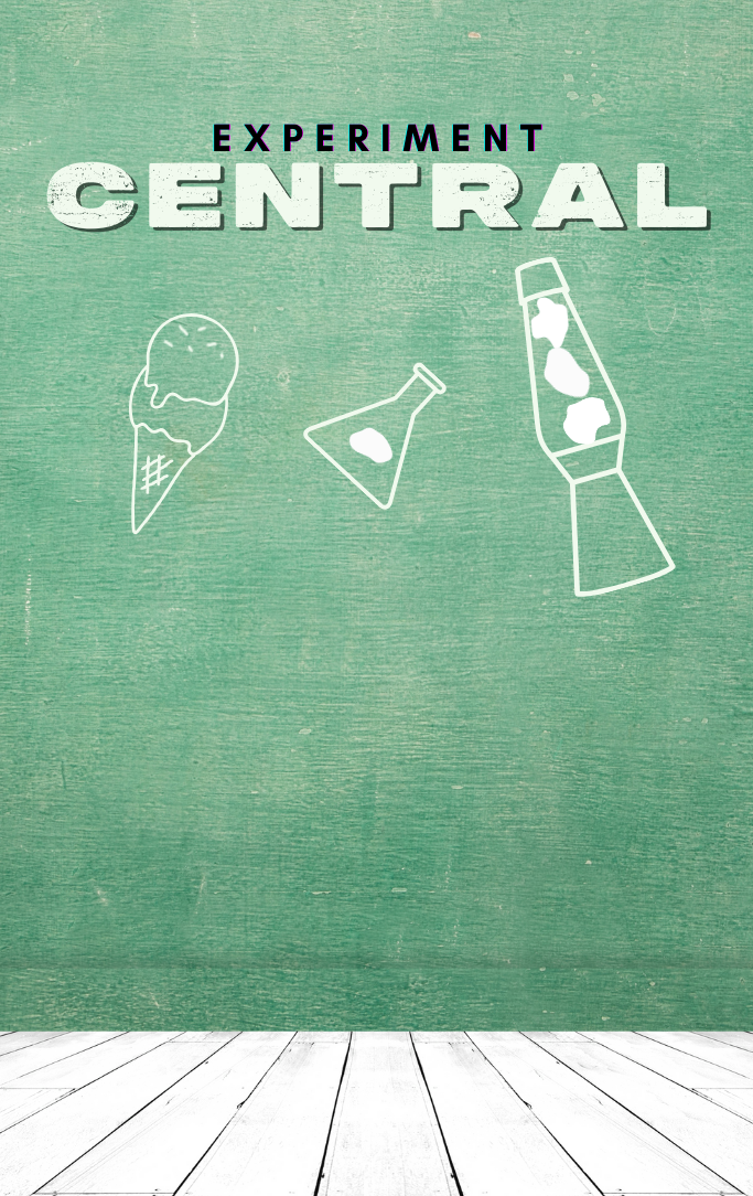 Image of a chalk board that has Experiment Central written on it.