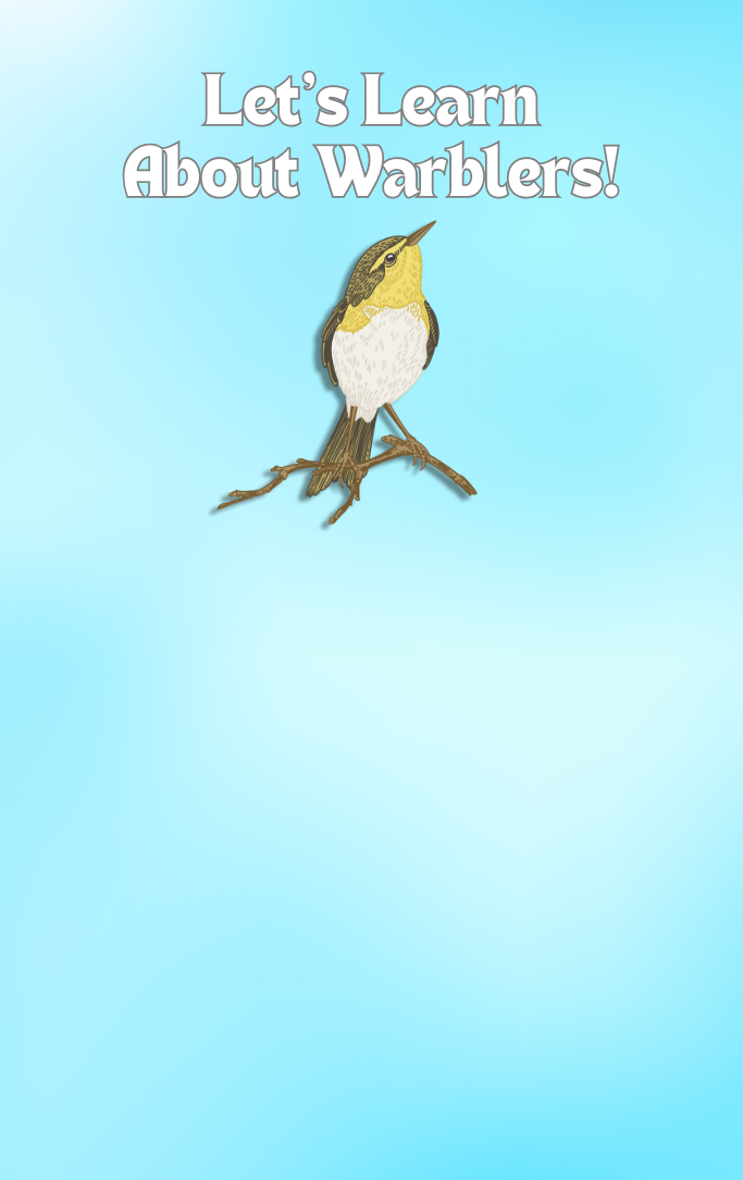 A drawn picture of a Warbler.