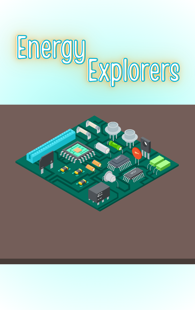 Energy Explorers. Picture of a computer chip. 
