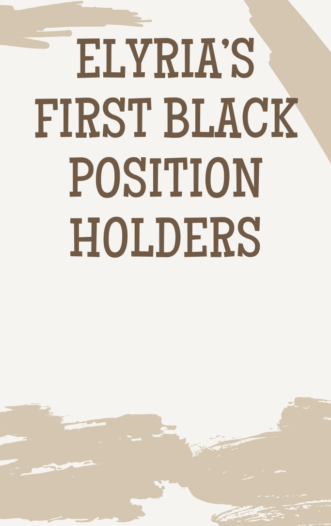 Elyria's First Black Position Holders