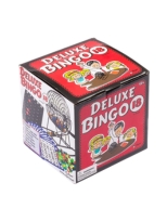 A box with a bingo game pictured on it. 