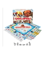 The game box, board, and game pieces. 