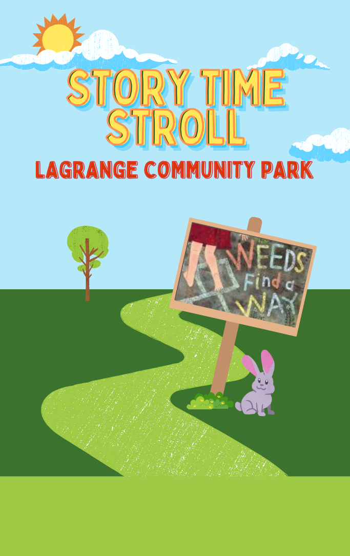 A cartoon representation of the story stroll.