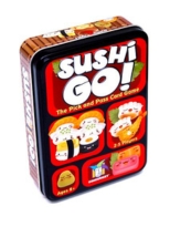 The game box with depictions of cartoon sushi. 