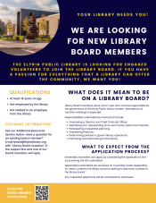 EPL Board of Trustees Member Search Flyer